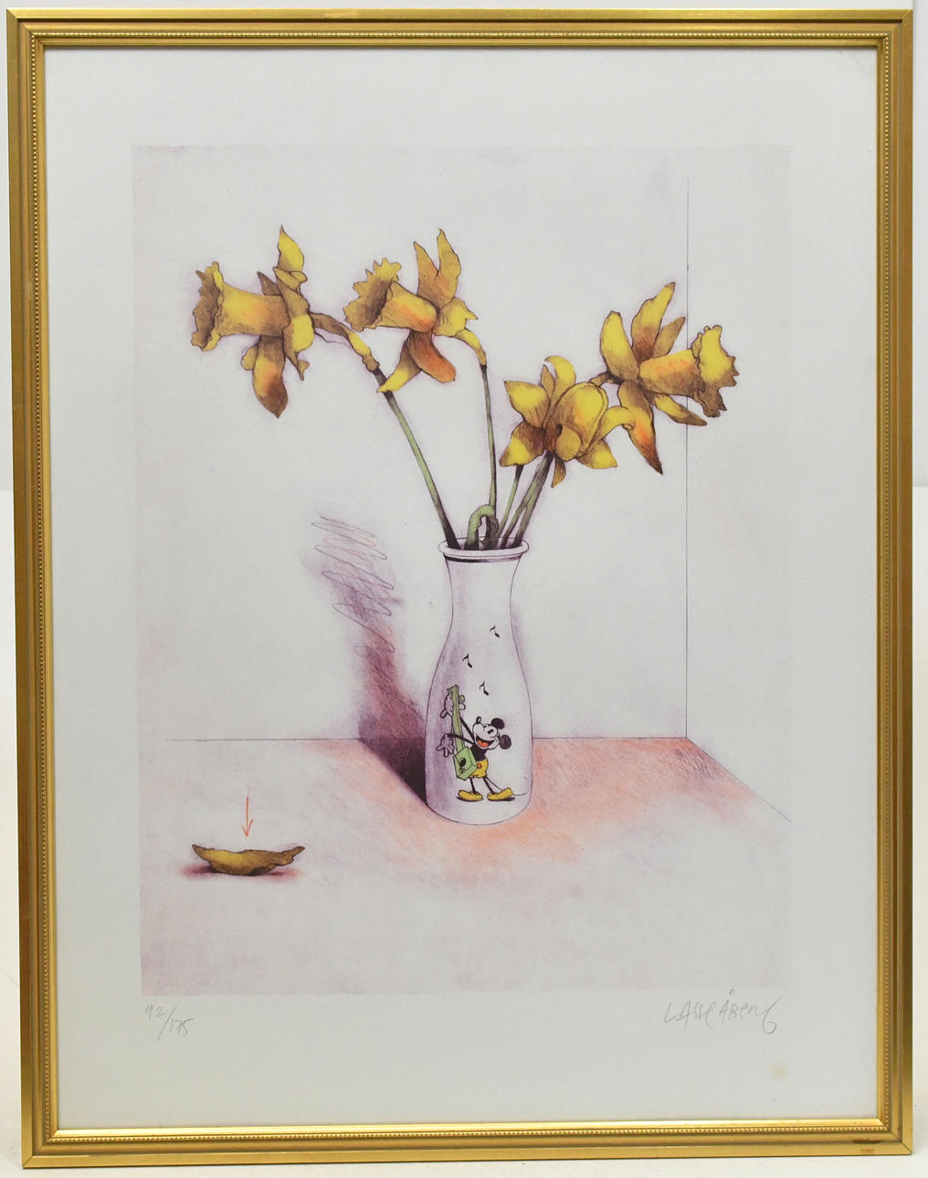 LASSE ÅBERG. Still life with Mickey Mouse. Lithography.