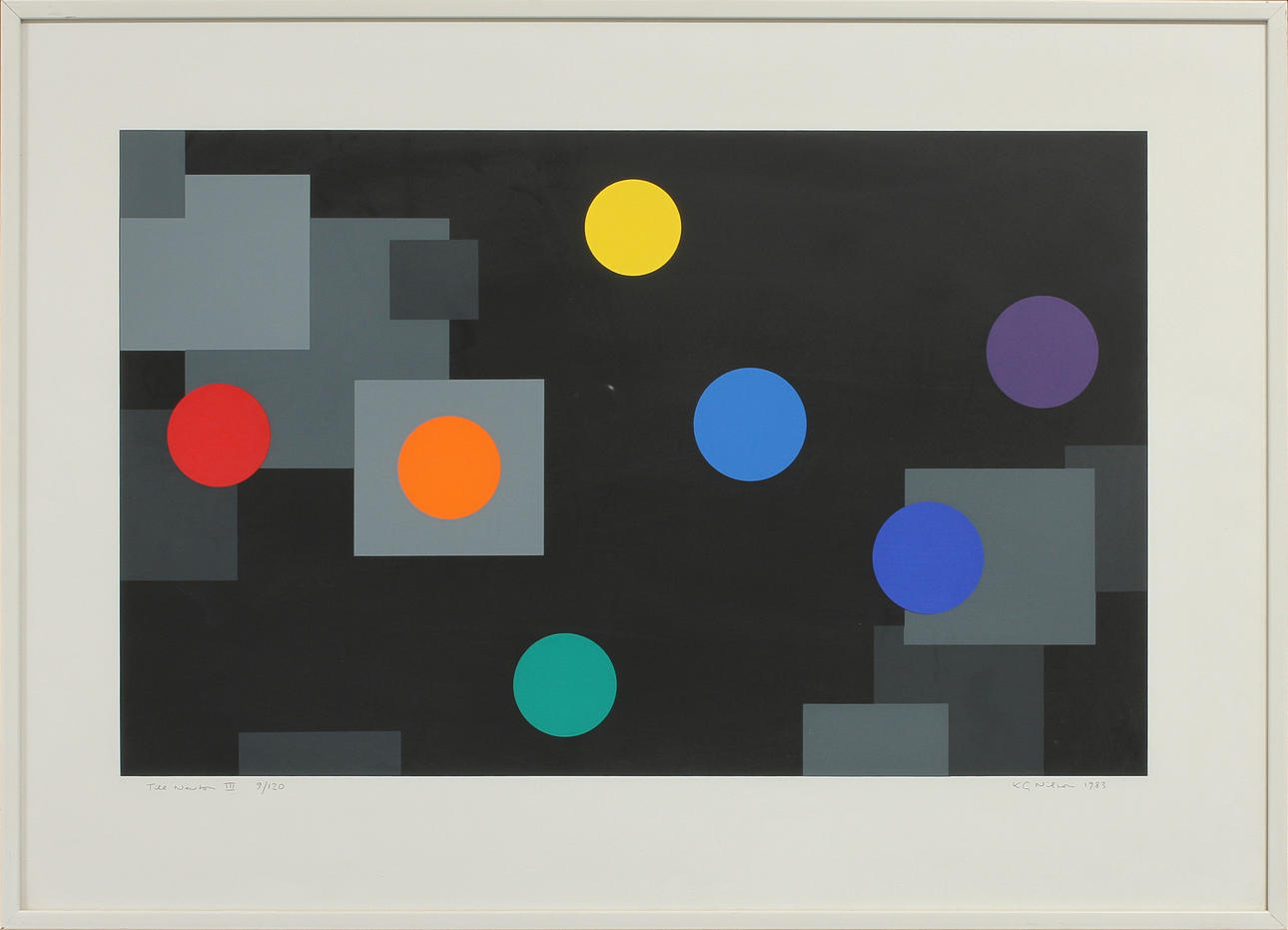 KG NILSON. Färglitografier, 2 st, sign 1983 o numr.