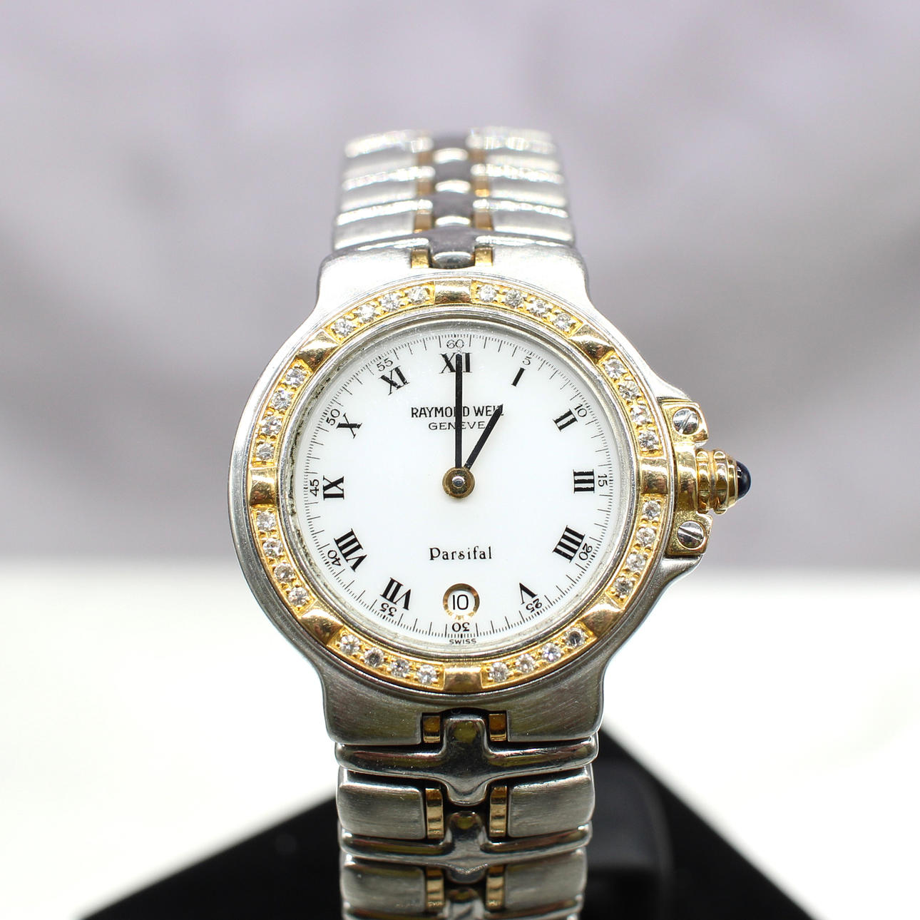 DIAMOND SET RAYMOND WEIL PARSIFAL WATCH.