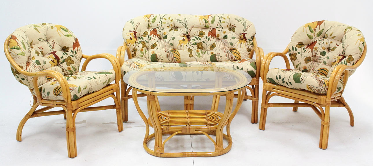 SOFFGRUPP, äkta rotting, Tropik möbelfabrik AB.