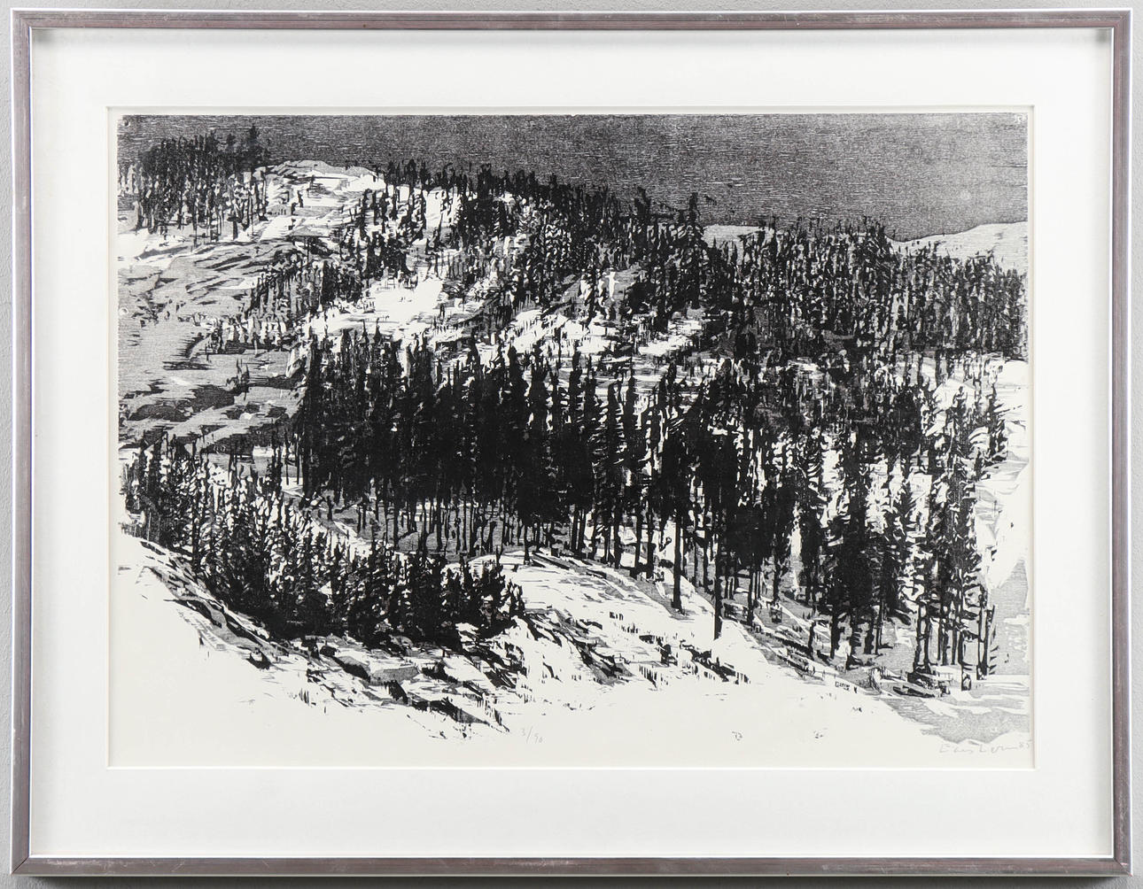 LARS LERIN. Winter landscape.