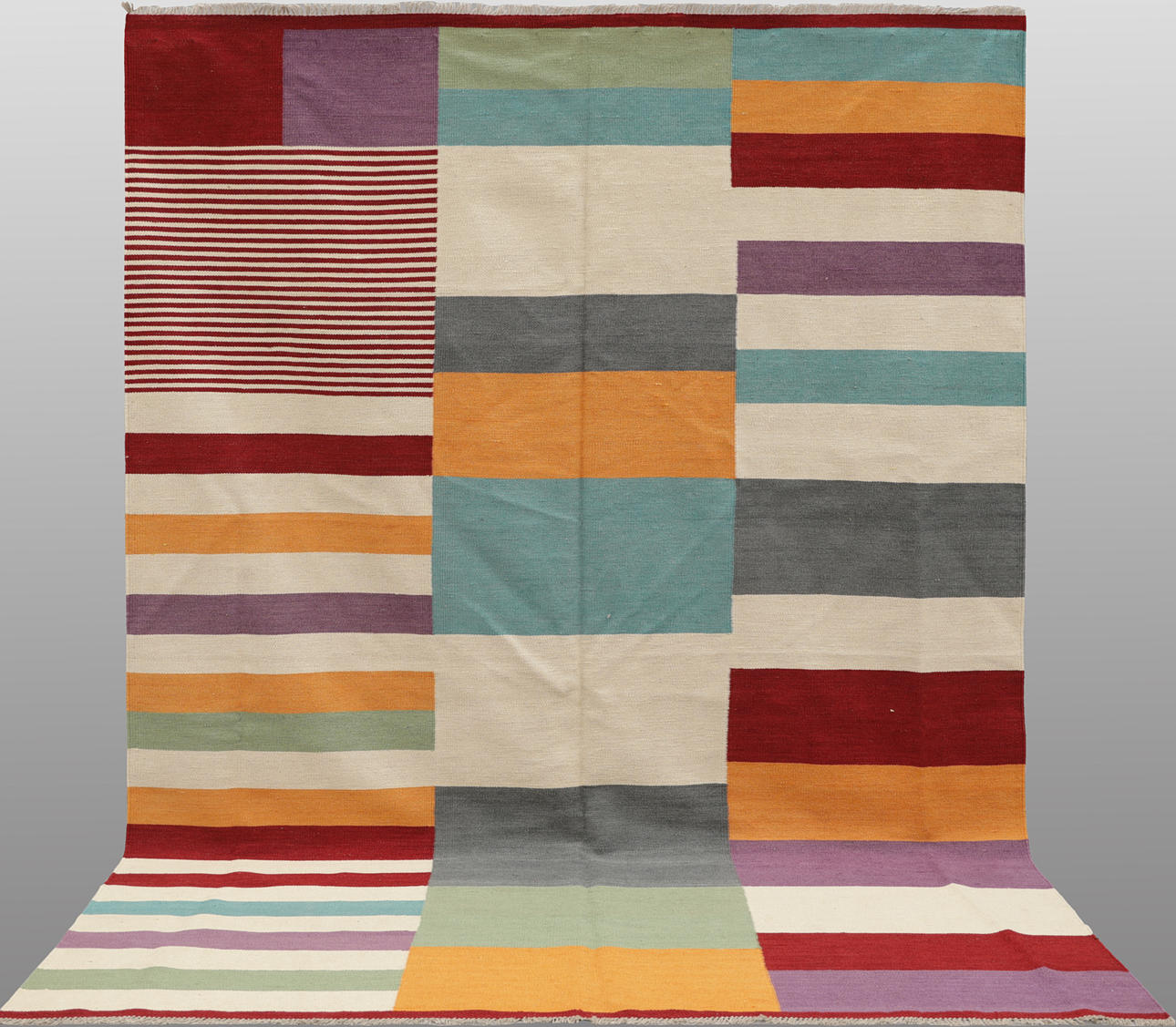 MATTA, Kelim, handvävd, modern design, 302*198 cm.