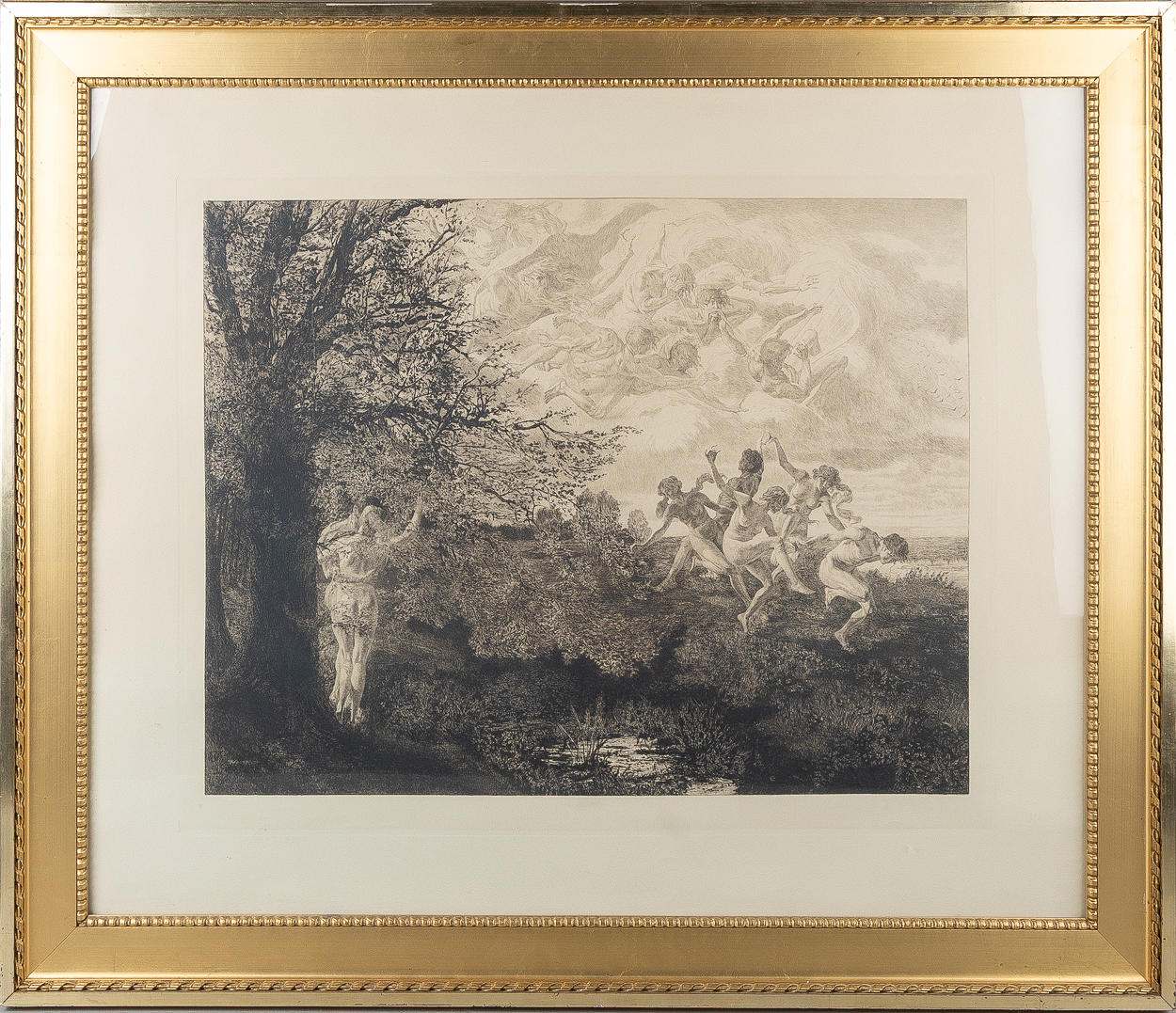 OKÄND KONSTNÄR. Etching, probably 19th century.