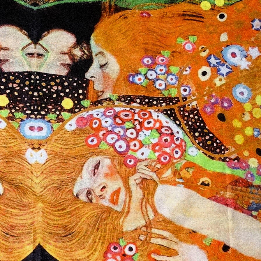 HALSDUK MED KONSTMOTIV.