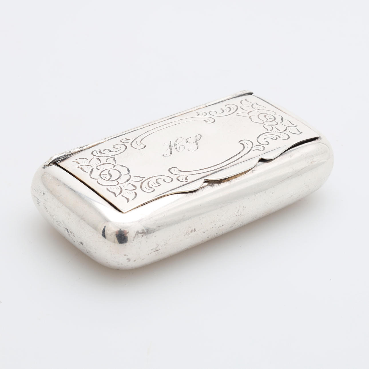 SNUSDOSA, Silver, Mema, vikt 80 gram.