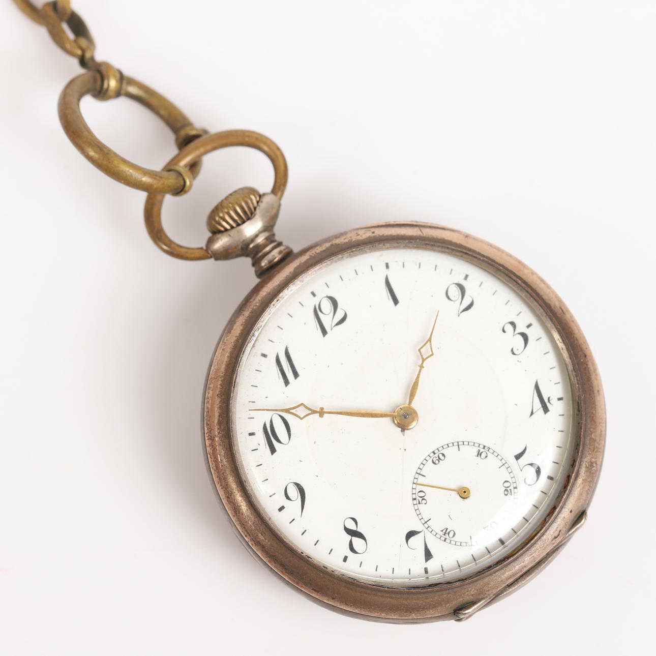 POCKET WATCH, Ancre, silver.
