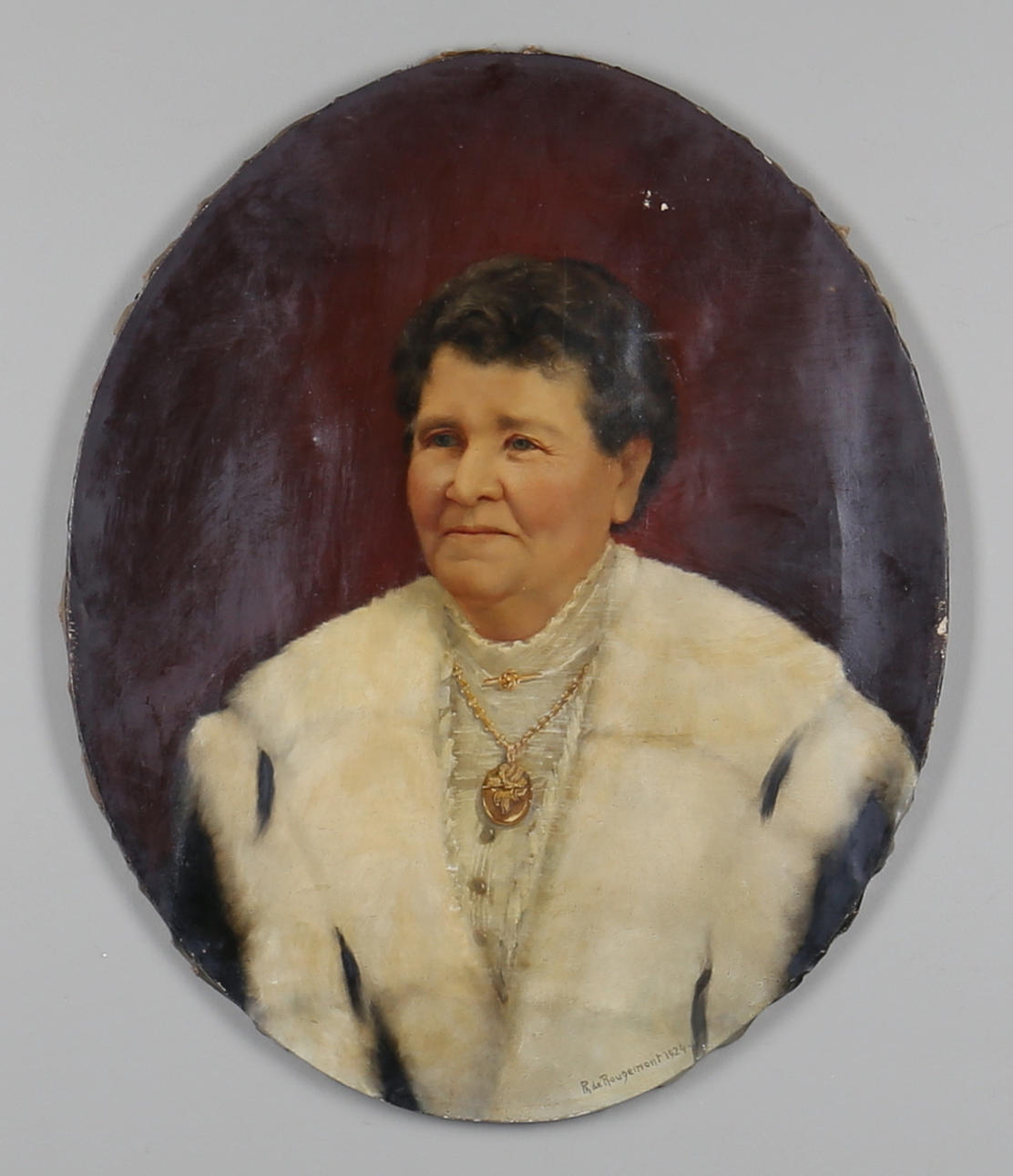 PHILIPPE DE ROUGEMONT. Porträtt av kvinna, olja på duk, signerad samt daterad 1924.