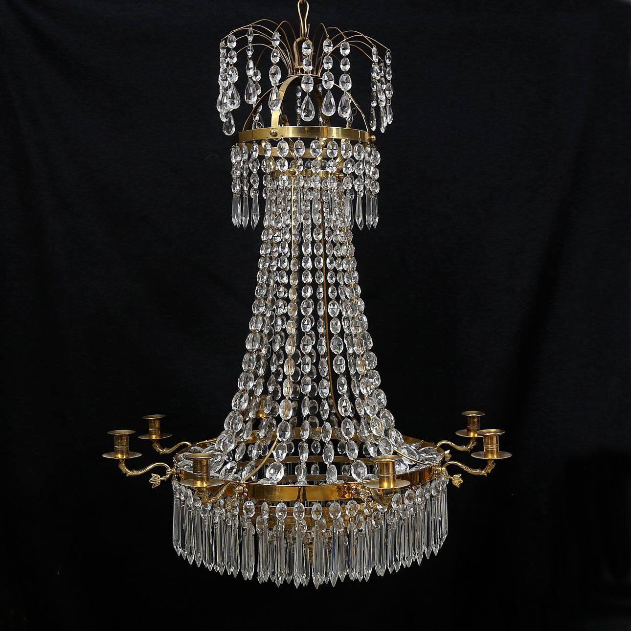 An empire chandelier, 19th century.
