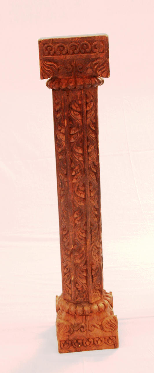 NEPAL trä kolumnen för blommor, Nepal.