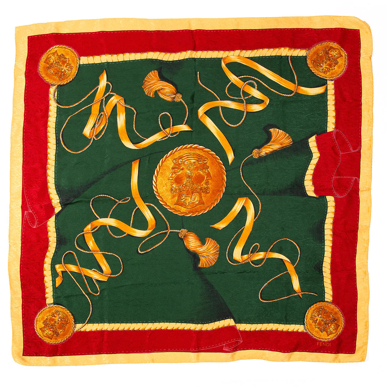 FENDI. Scarf, siden.