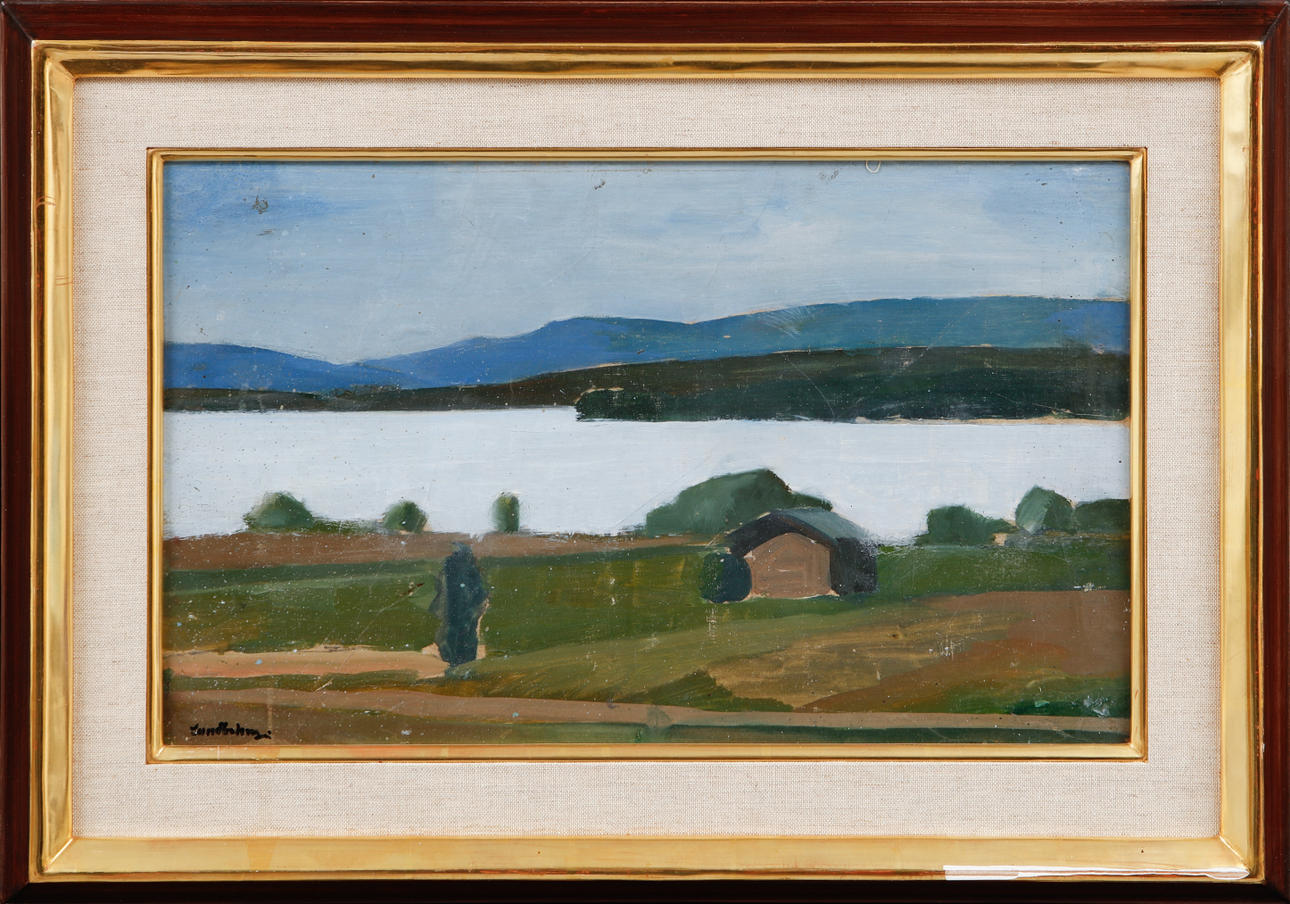 SIXTEN LUNDBOHM. “Hackås”, oil on panel, signed.