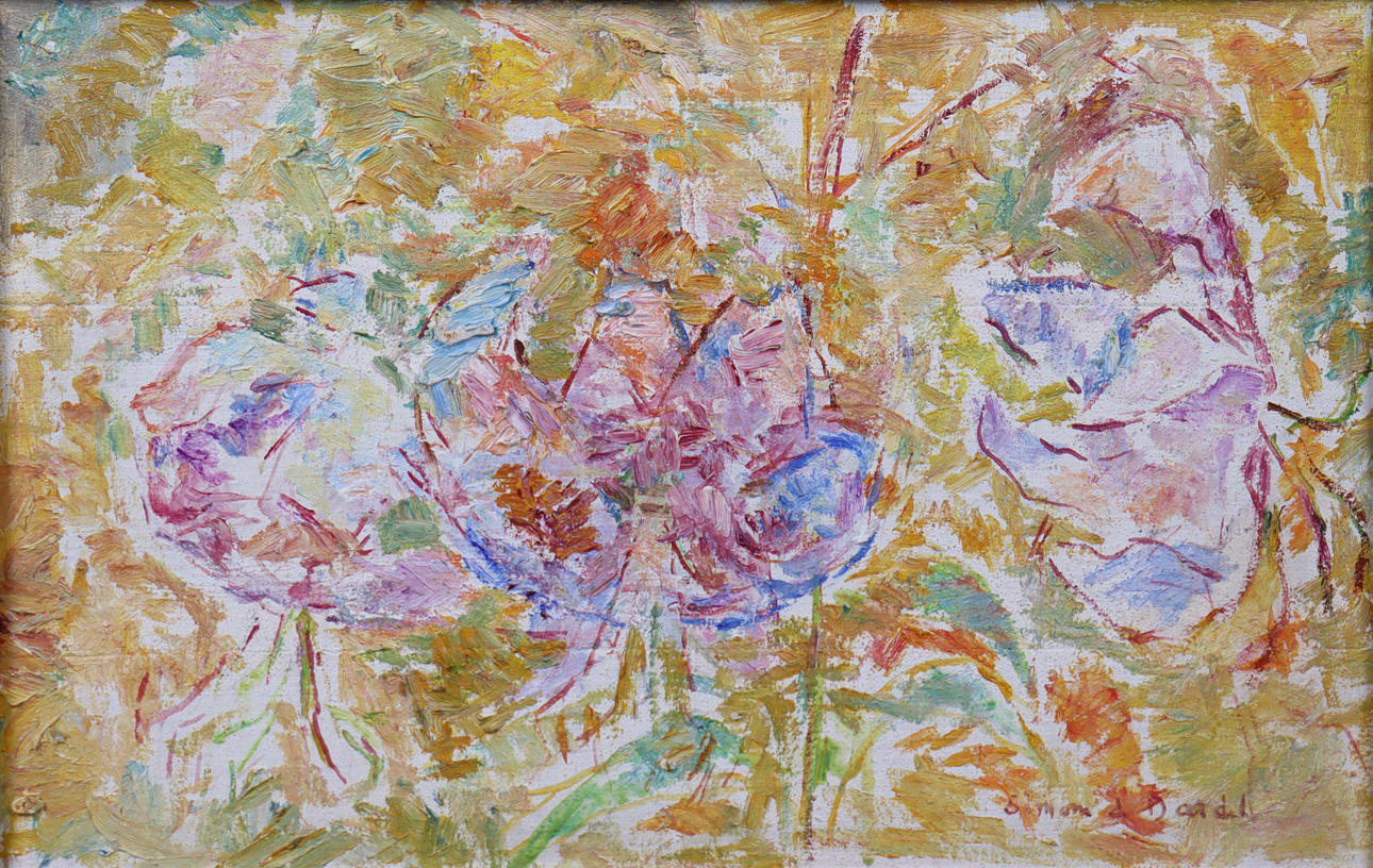 SIMONE DE DARDEL, olja på pannå.