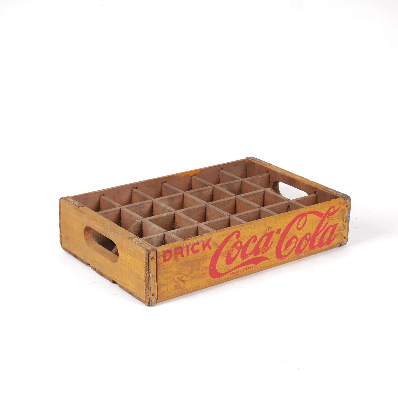 A Coca-Cola drinking bag, wood, mid 20th century.