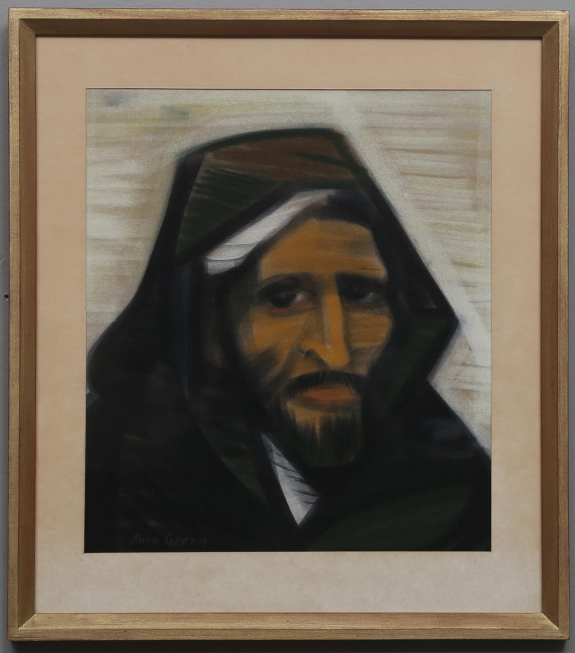 KULO GREEN. Gouache, 2 st, signerade.