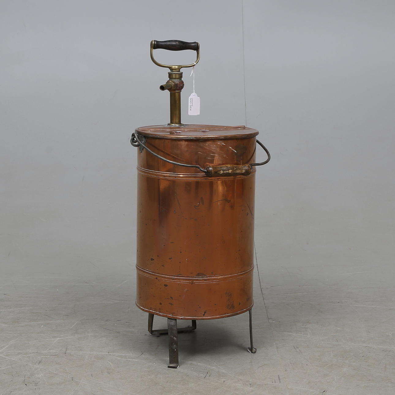 BRANDSPRUTA, koppar. Märkt H Johansson, Linköping.