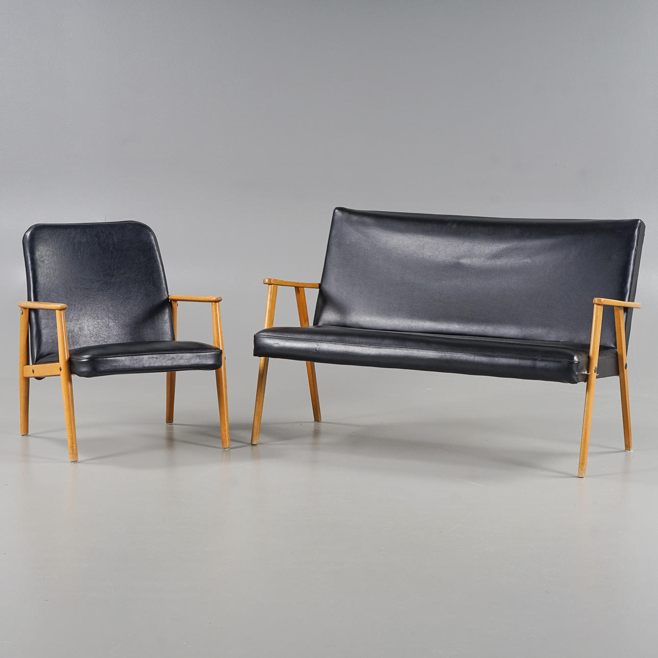 SOFA UND SESSEL 1950/60er Jahre.