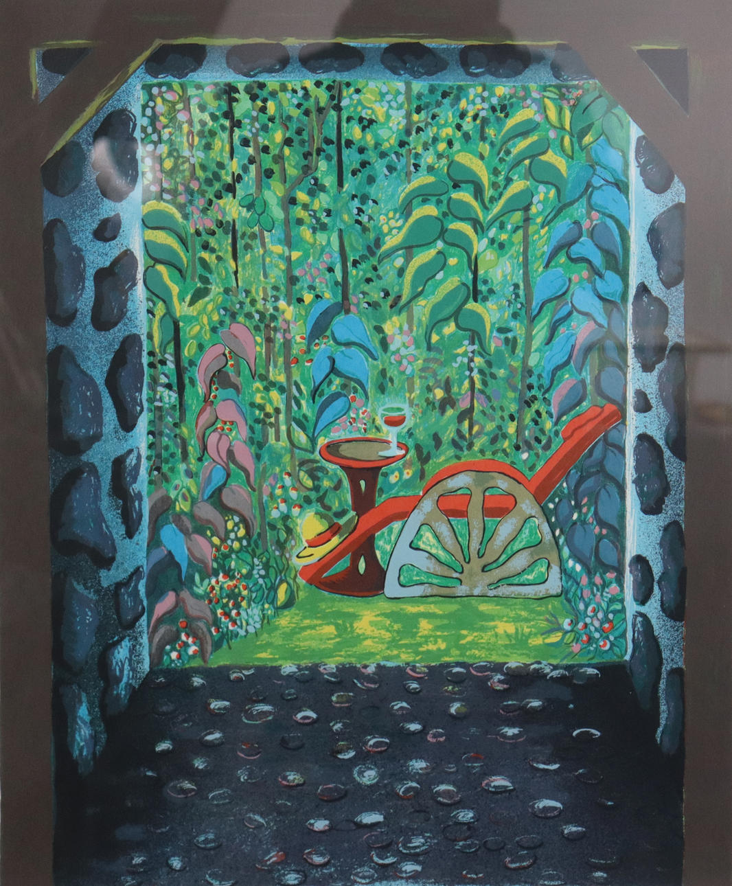 SVEA BRATTSE, litografi, "Lustgården".