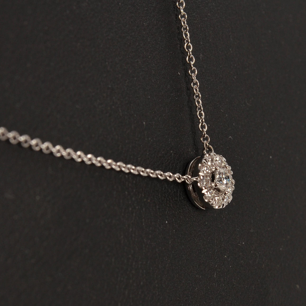 DIAMANTCOLLIER, 0,21ct, vitguld 18K.