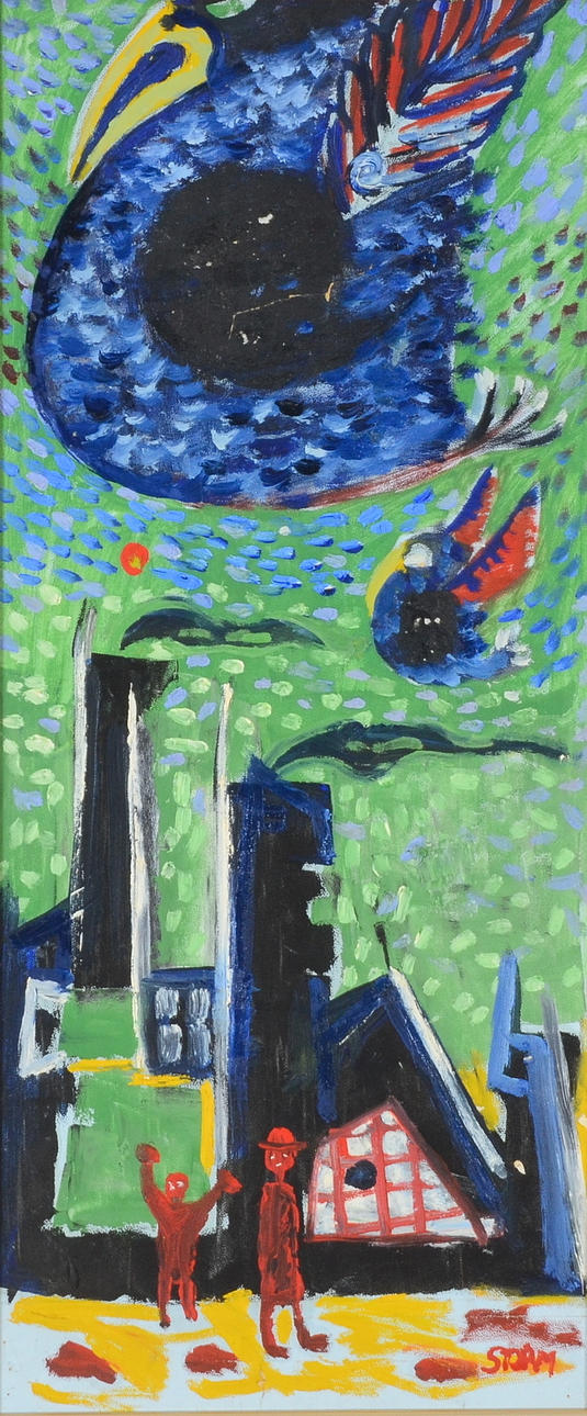 SVEN ERIK STORM. Olja på pannå.