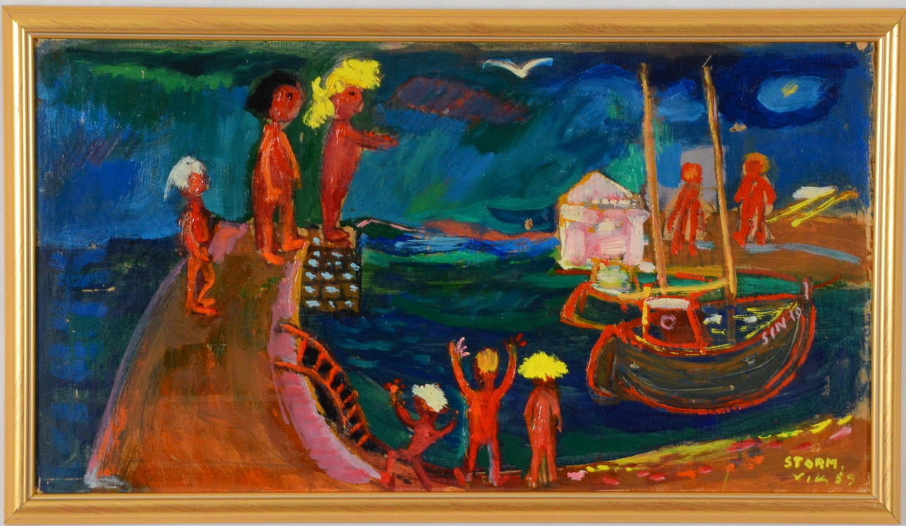 SVEN ERIK STORM. Oil on Board.