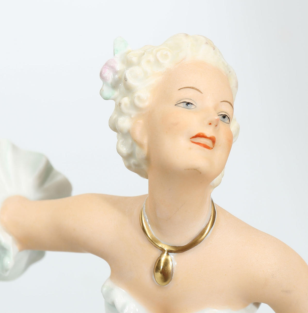 FIGURIN, porslin, Dansös, Schaubachkunst.