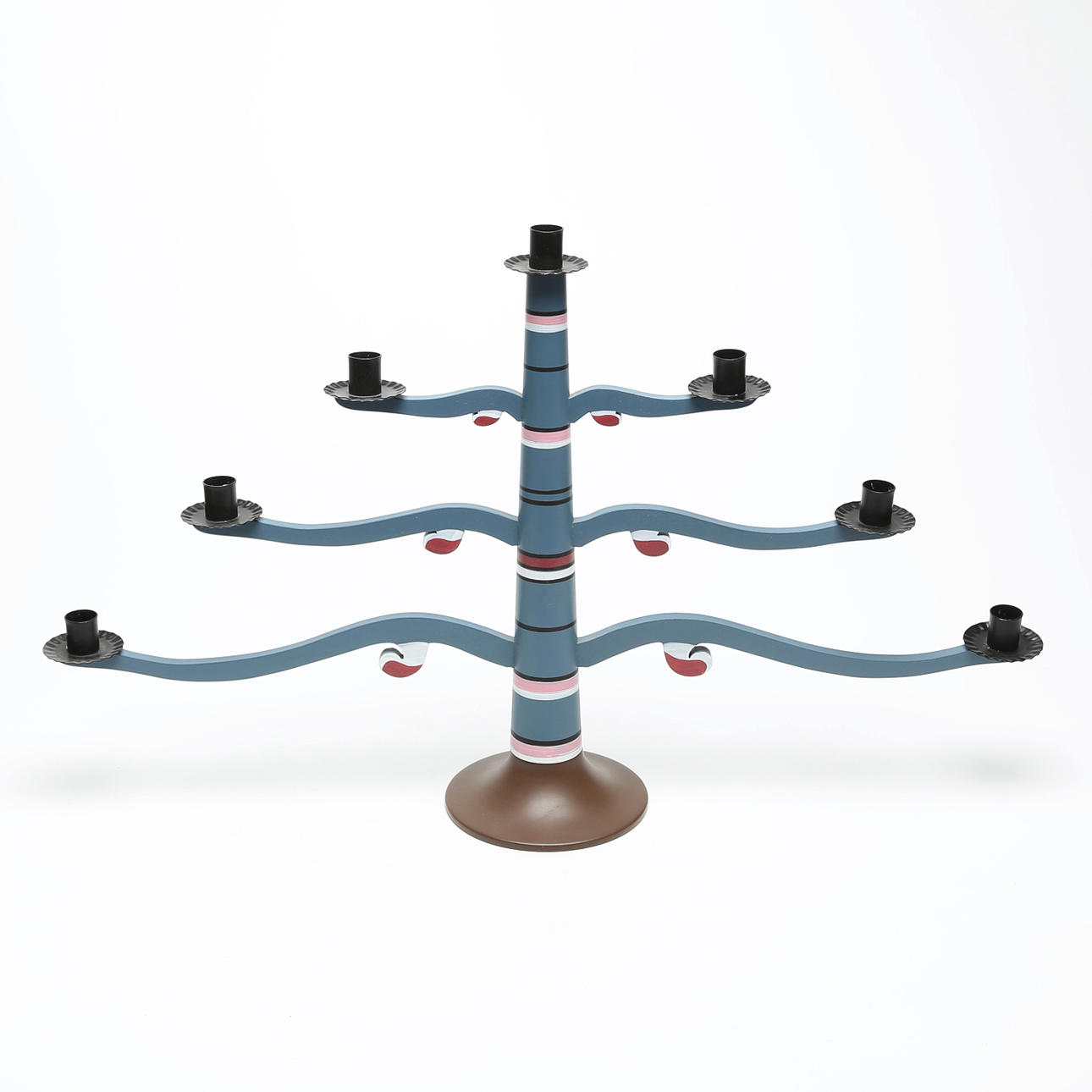 Lysestage, træ, Skatelov type, hjemmelavet.