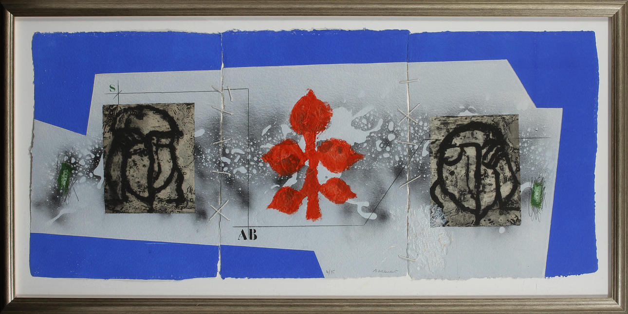 JAMES COIGNARD. Triptyk, 3 st carborundumetsningar, signerad och numrerad 4/15.