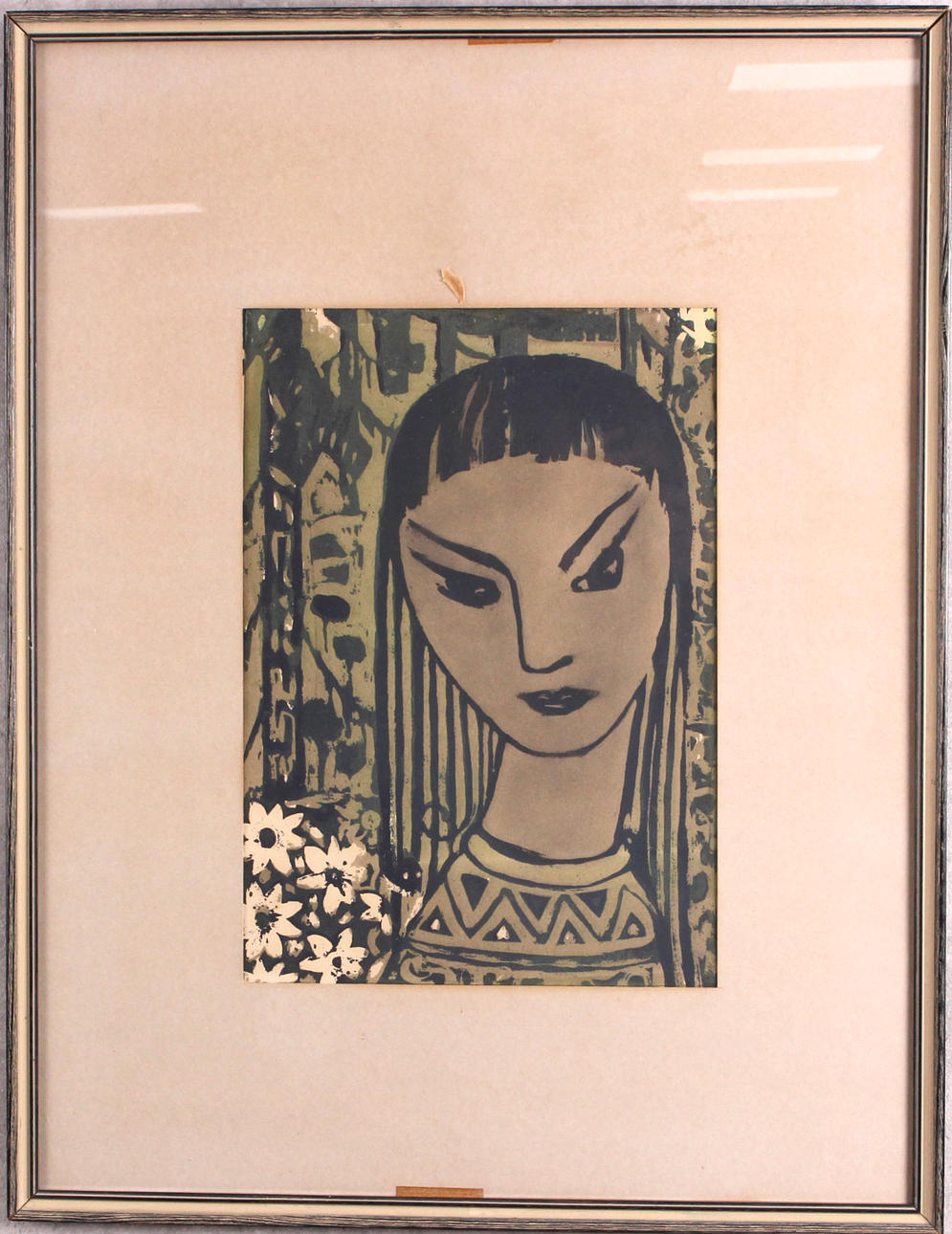 OKÄND KONSTNÄR. Puupiirros.