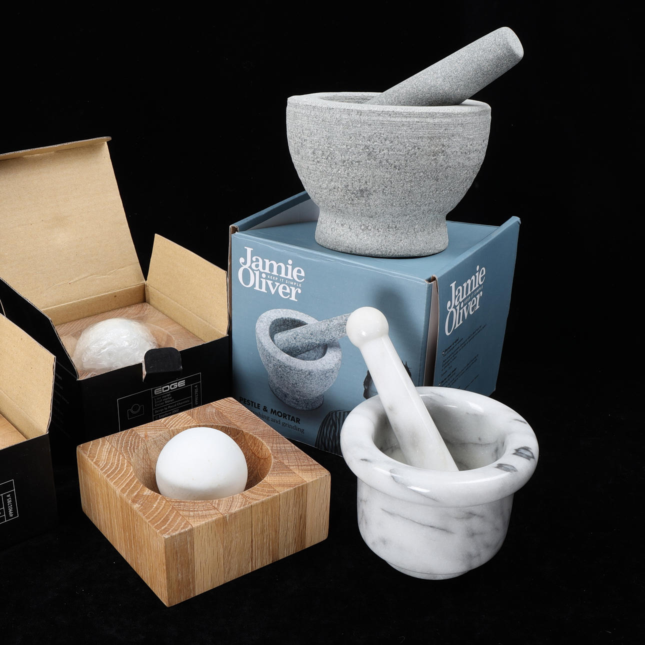 5 morteros, de Jamie Oliver, Sagaform, Ikea.