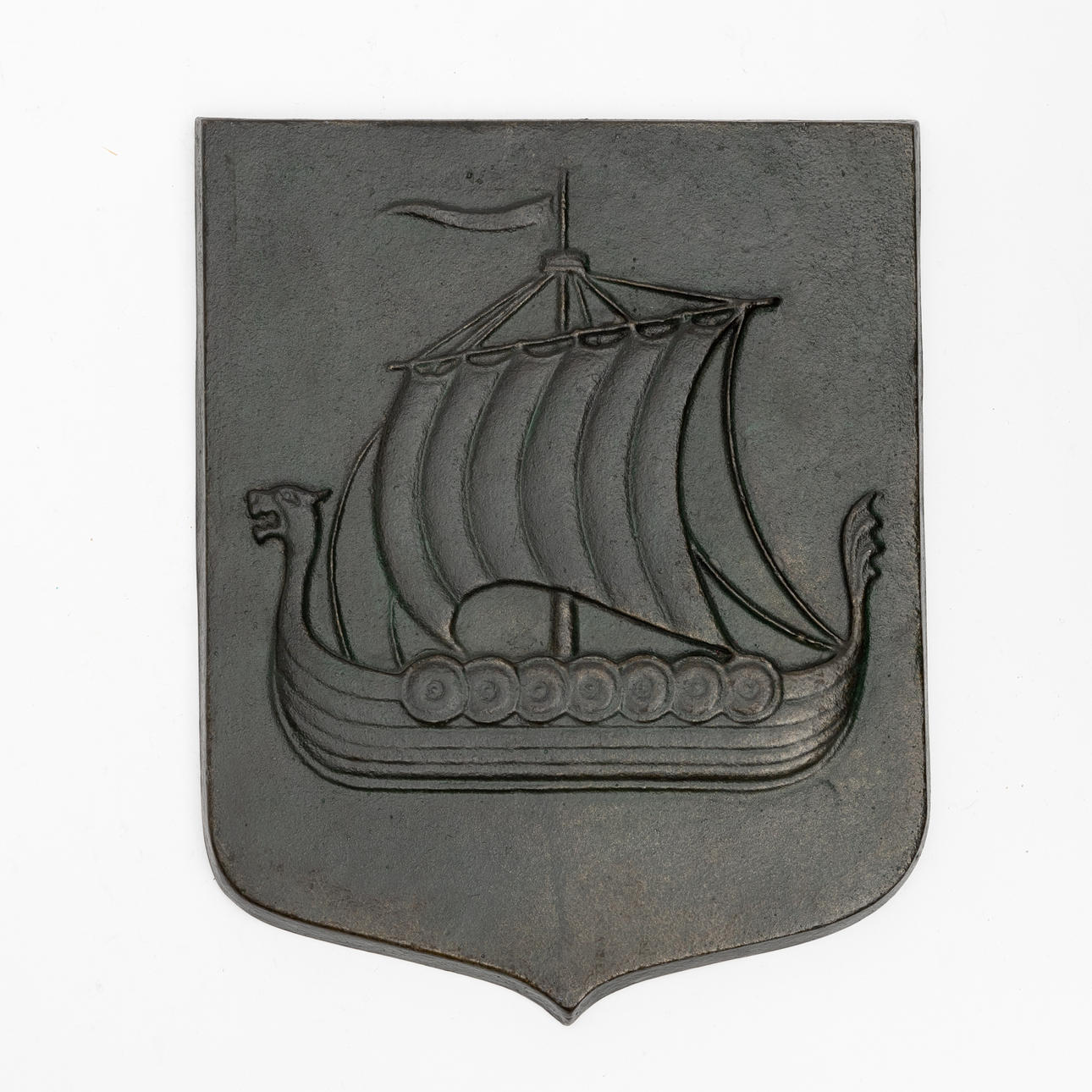 WALL PLAQUE, bronze, Lidingö Stadsvapen.