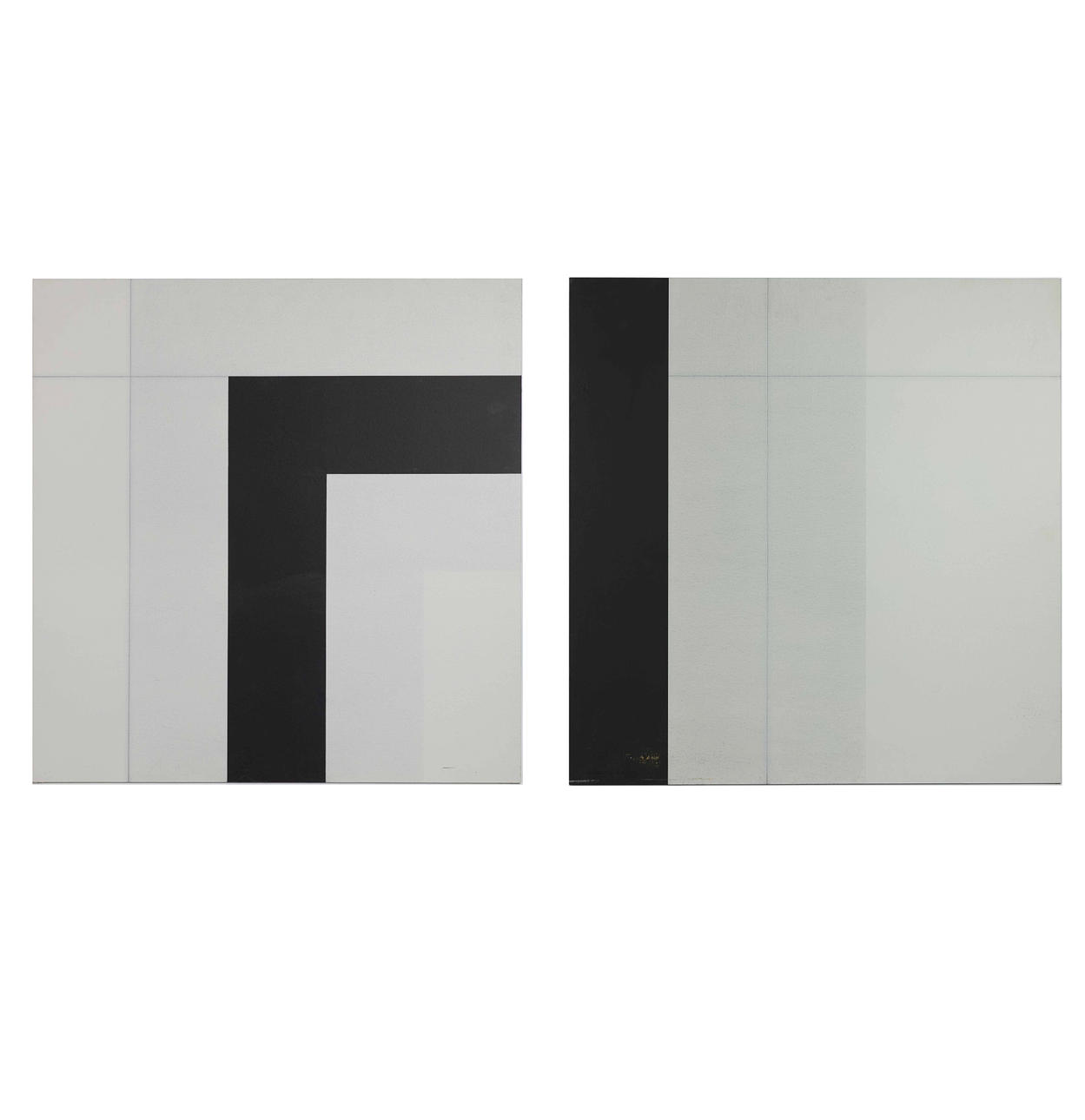 RAY MALONE (BRITISH B.1939). GEOMETRISKA ABSTRAKT (2).