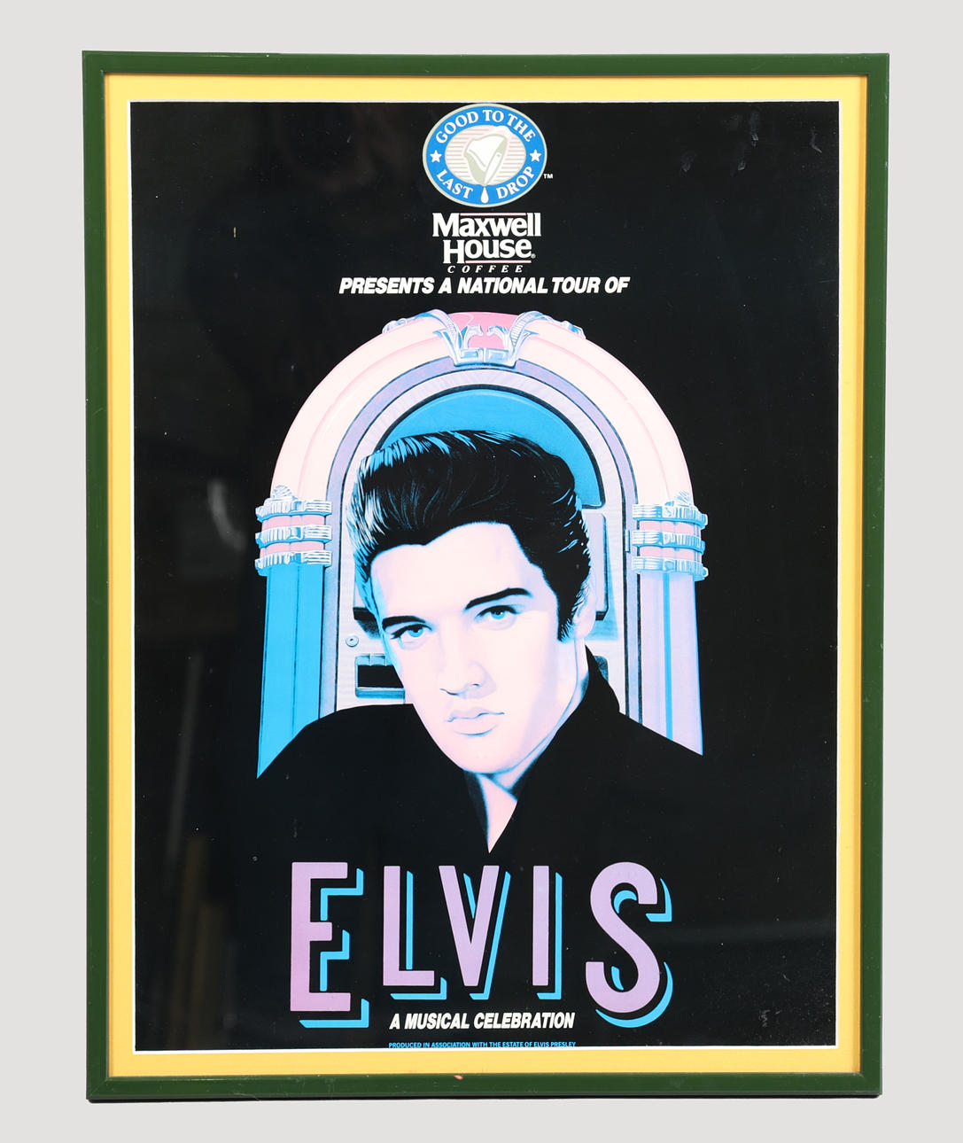 MAXWELL HOUSE COFFEE PRESENTS ELVIS TOUR POSTER.