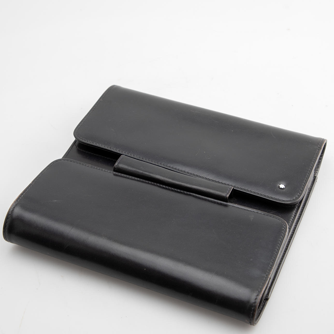 MONTBLANC. folder/briefcase, black leather, Germany.