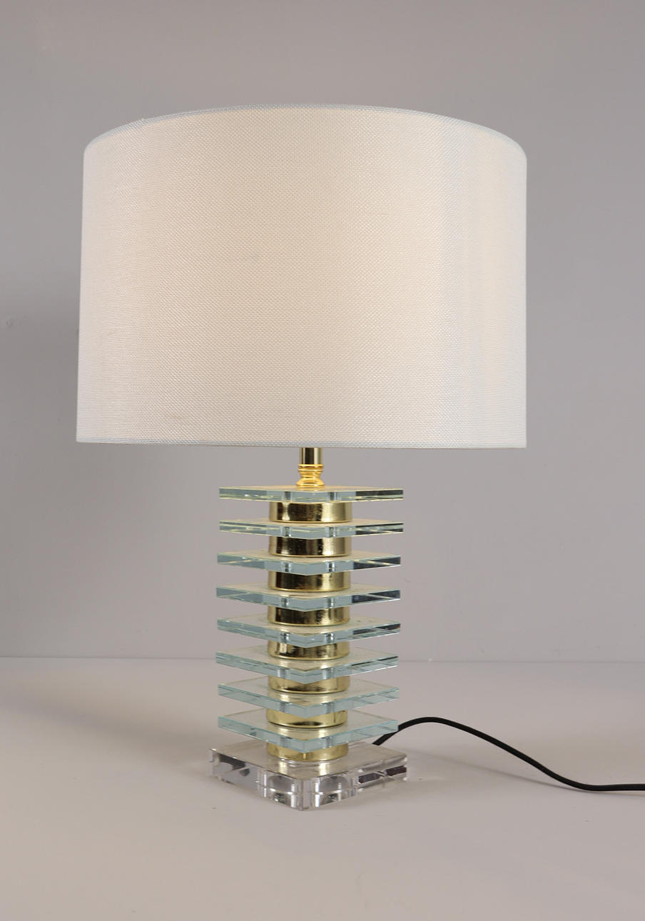French plexiglass table lamp/table lamp, 1980s.