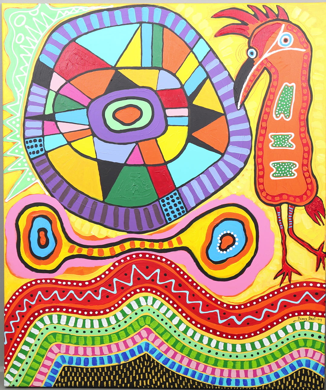 BENNO ARZT. Fablernas värld, akryl på duk, signerad.