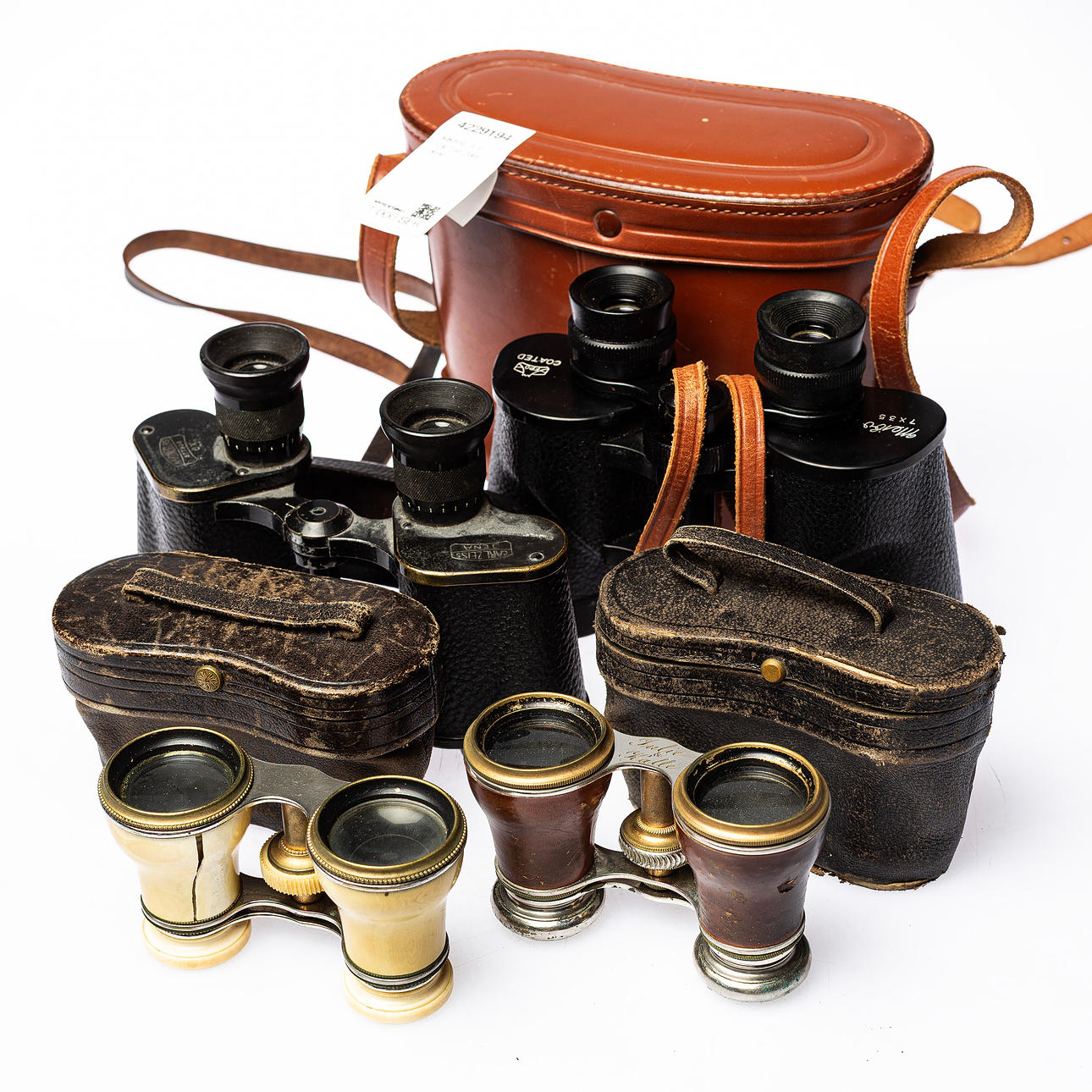 Binoculars, 4 pcs from Carl Zeiss Jena.