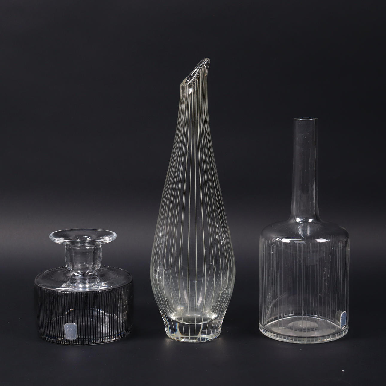 BENGT ORUP. Johansfors Glasbruk, vaser i glas, 