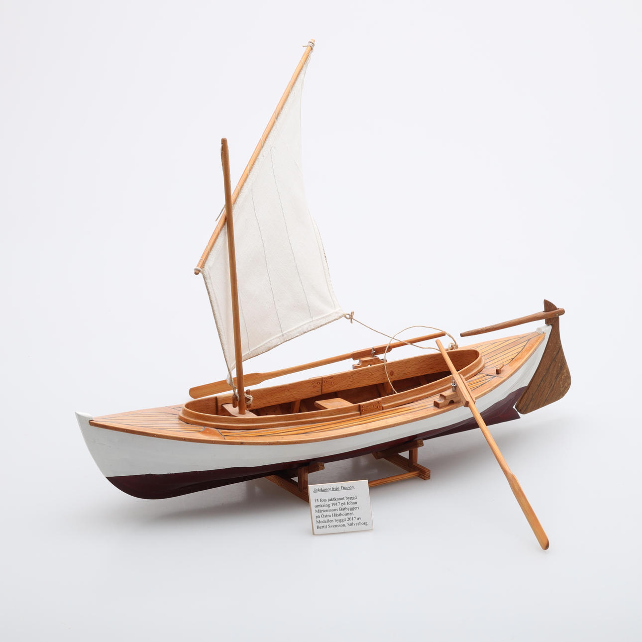 MAQUETA DE BARCO, Canoa de caza, Bertil Svensson, Sölvesborg, 2017.