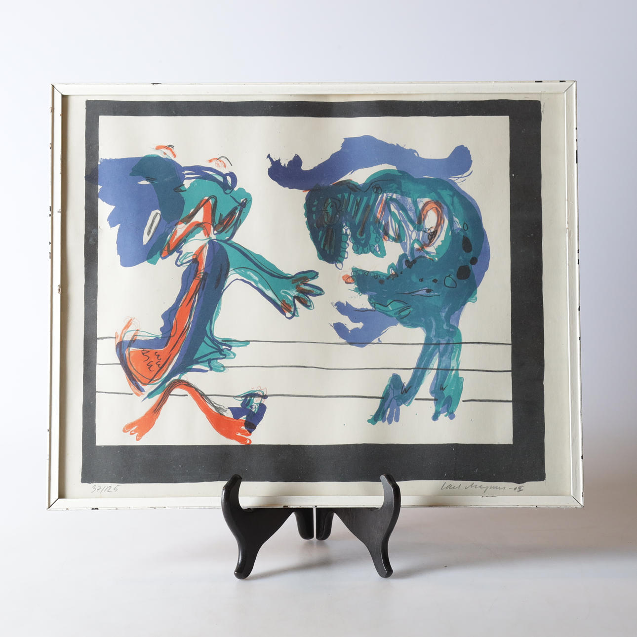 CARL MAGNUS. Abstract composition, lithograph, signed, dated -65 and numbered 37/125.