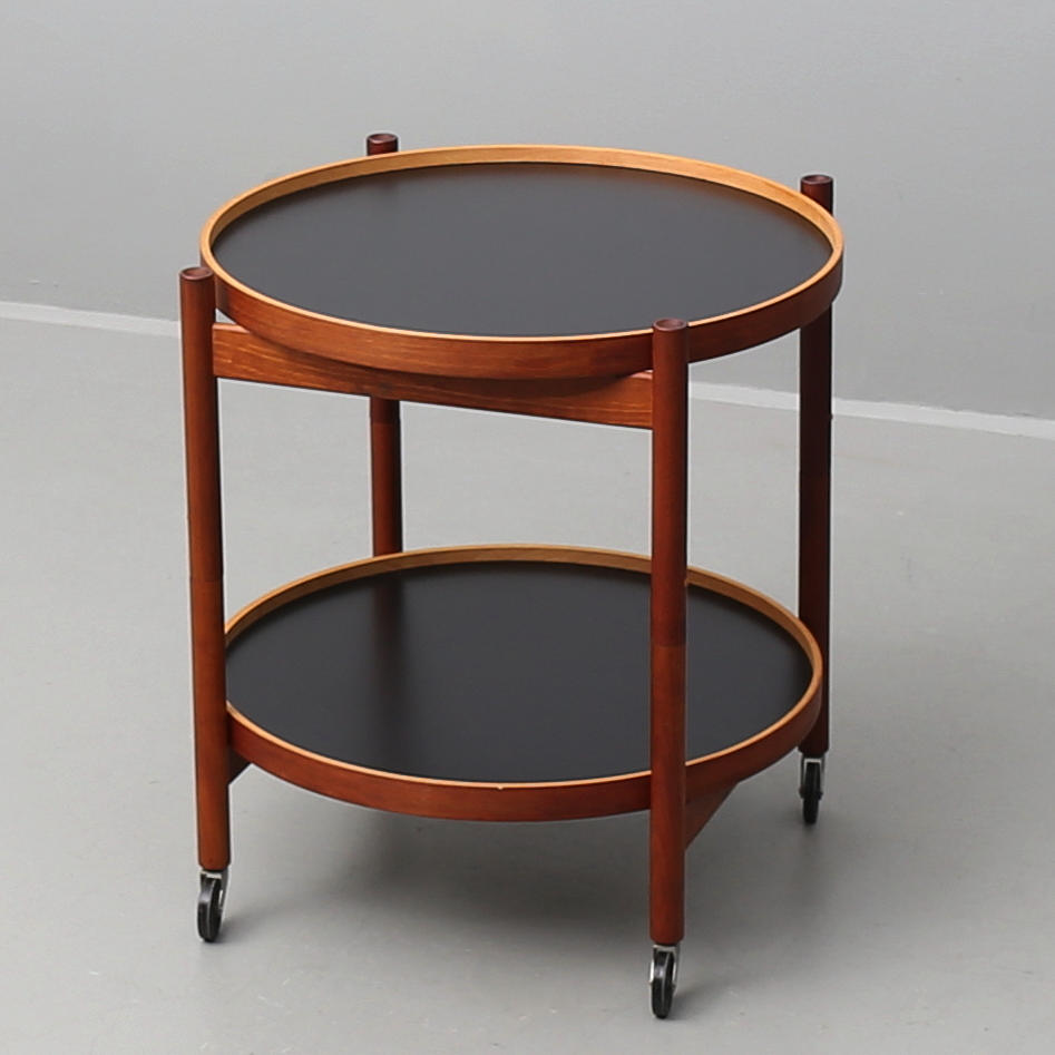 TEVAGN av teak och laminat, Hans Bølling design för Krüger, Made in Denmark.