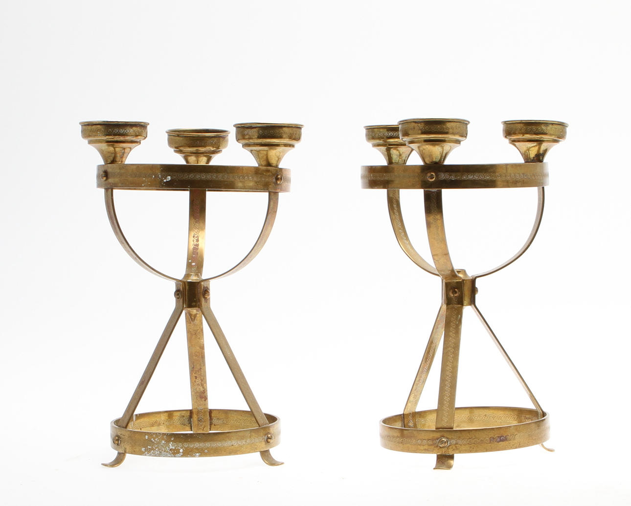 KANDELABRAR, ett par. 1900-tal.