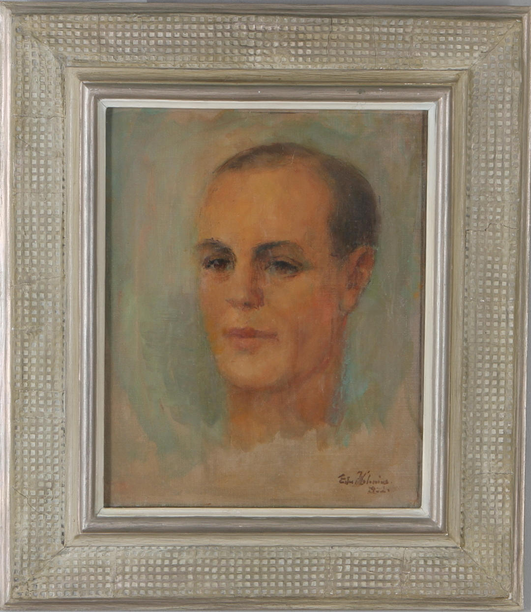 ESTER HELENIUS. Porträtt av Nils-Gustav Hahl, olja på duk, signerad och daterad.