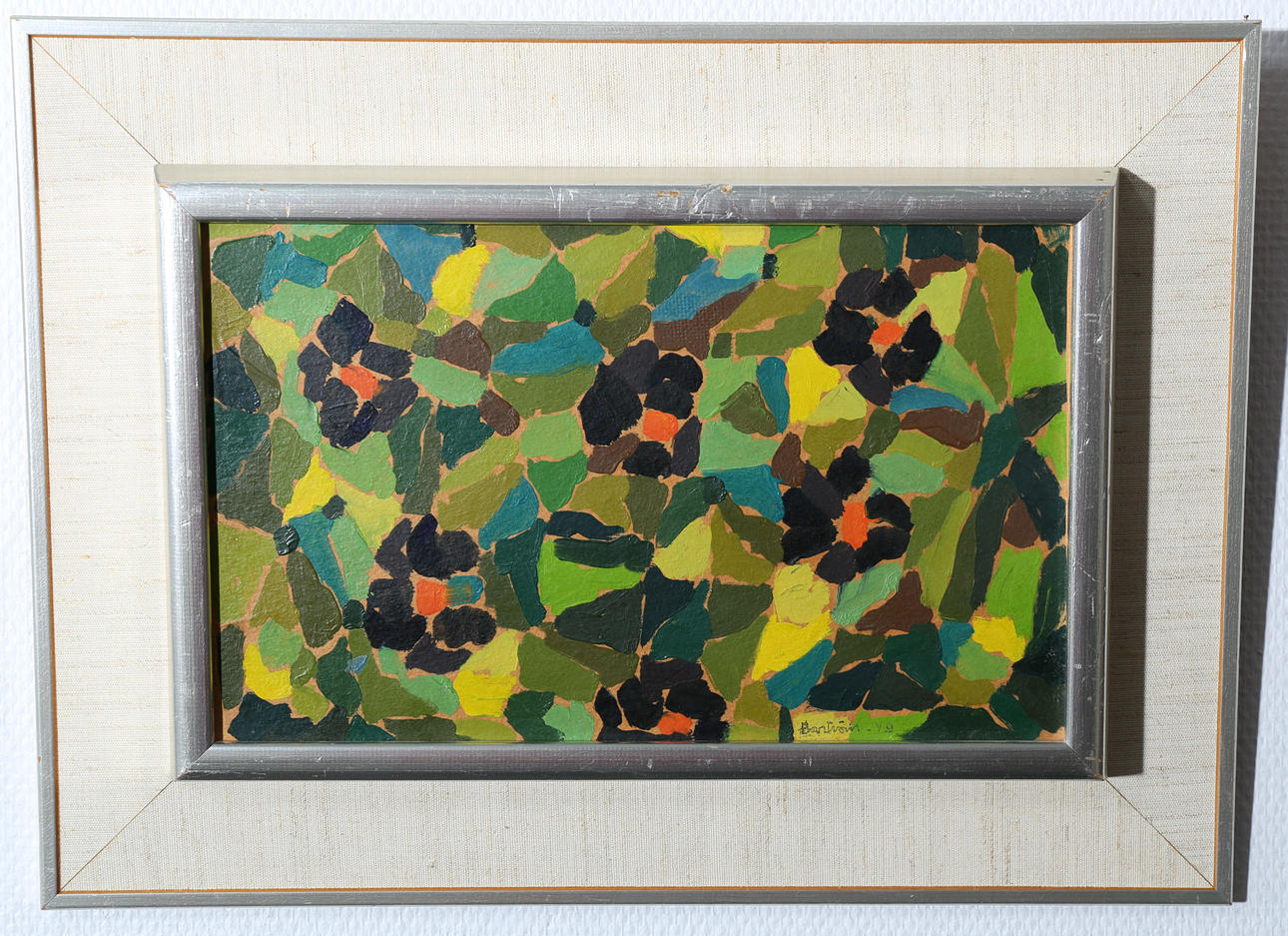 HARRY BOOSTRÖM. Olja på kartong, "Svarta Rosor", signerad Booström, daterad -49.