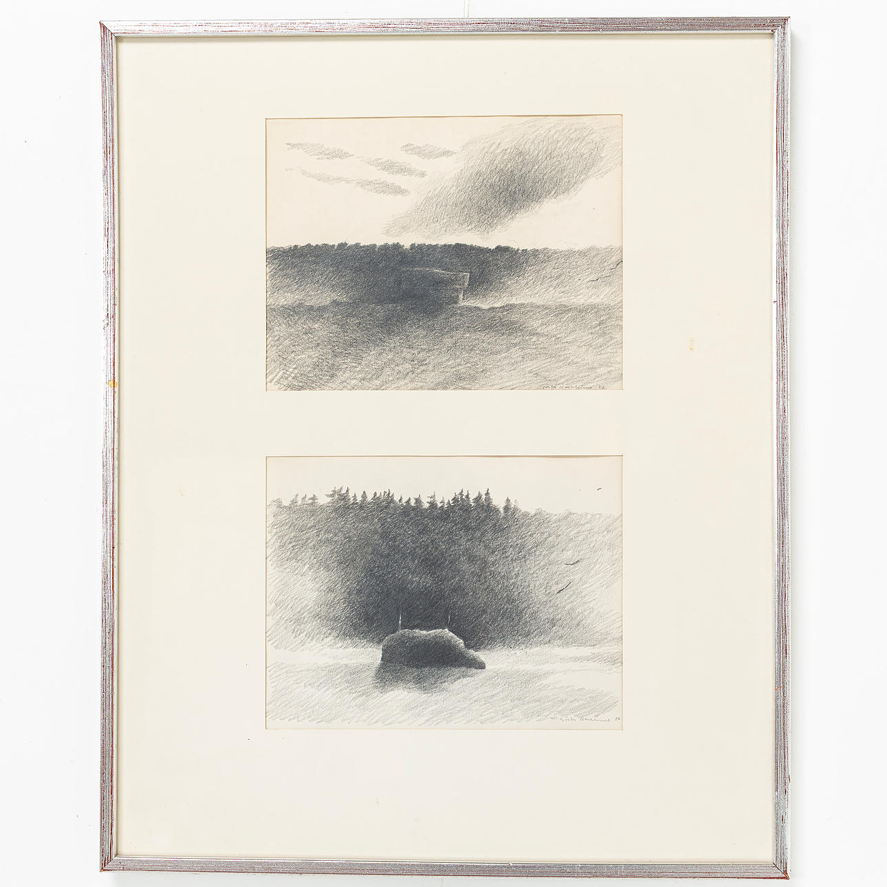 GÖSTA BACKLUND, Bleistifte, 2 Stück, signiert.