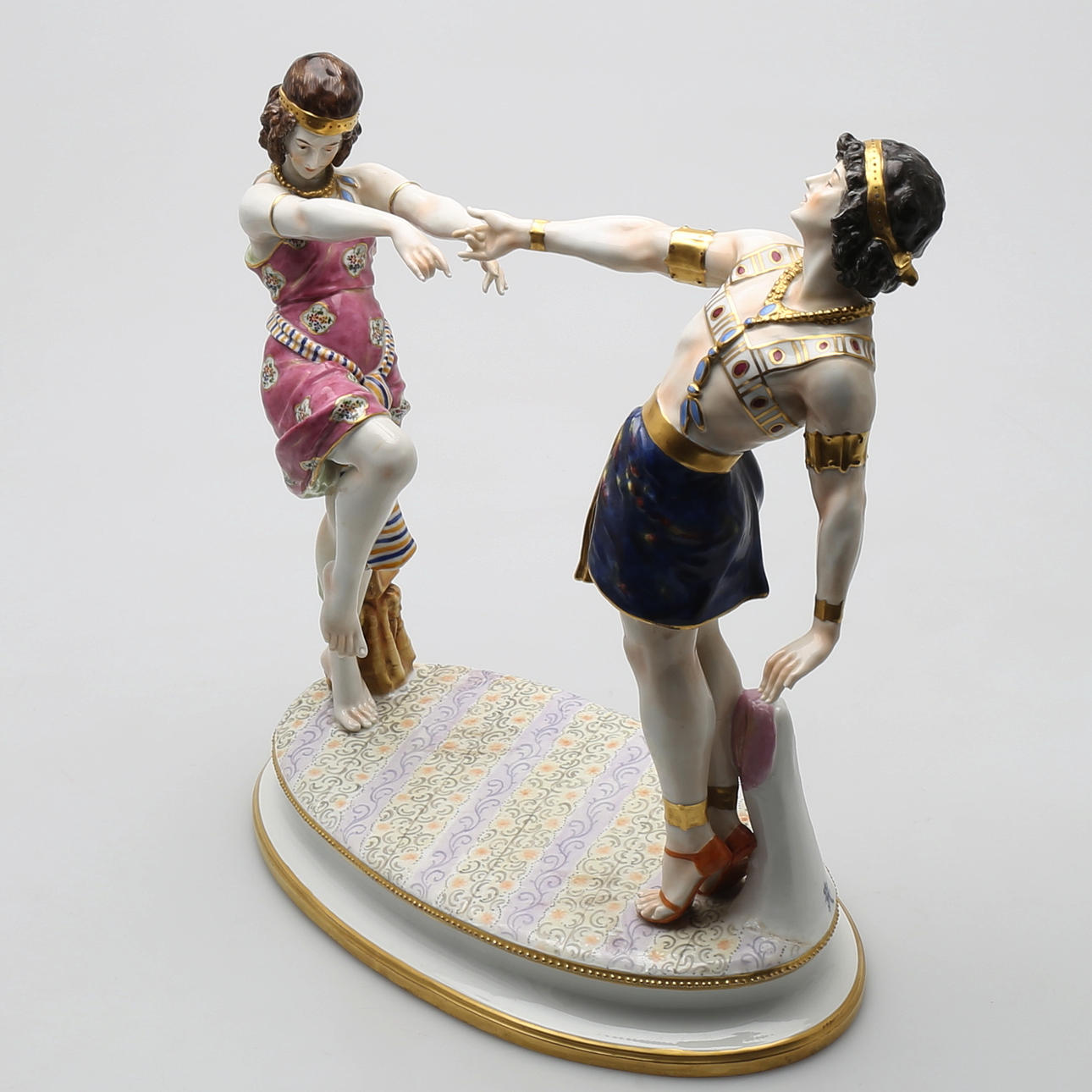 FIGURGRUPP i porslin, Aelteste Volkstedter Porzellanfabrik Art Déco 1920-tal.