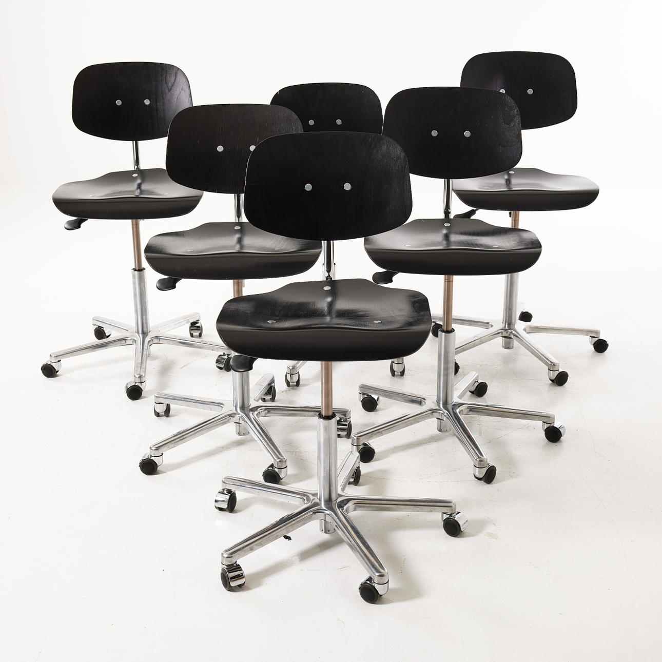 6 Bürostühle, Bemefa, Deutschland.