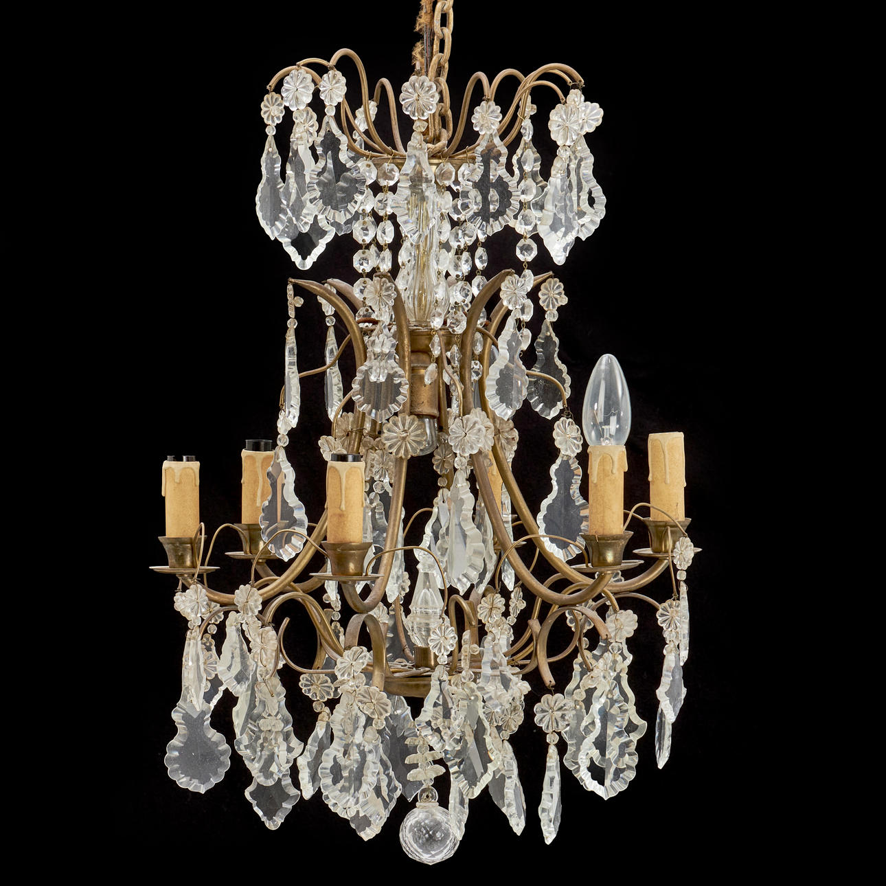 CHANDELIER for five points of light, Rococo style, 20th century ...