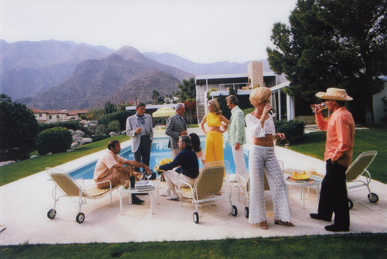 SLIM AARONS. Desert House Party, Yellowkorner produced print.