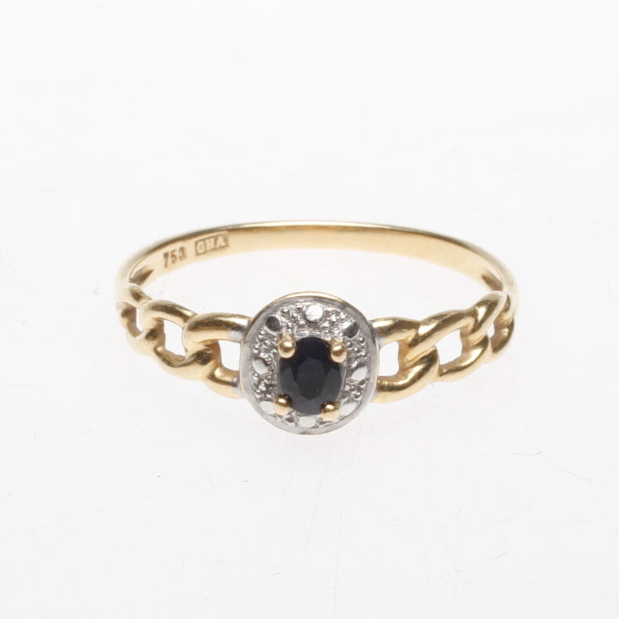 RING MED STEN, 18k guld, vikt ca 1,9 gr.