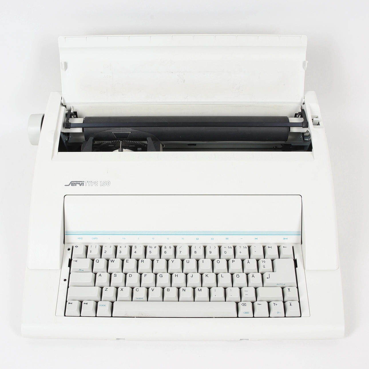 A plastic electric typewriter, Servi Type 150, 20th century.